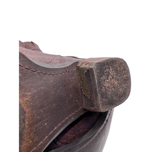 Sam Edelman Women’s size 7B Croc Embossed Leather back zip Boots - Picture 11 of 13